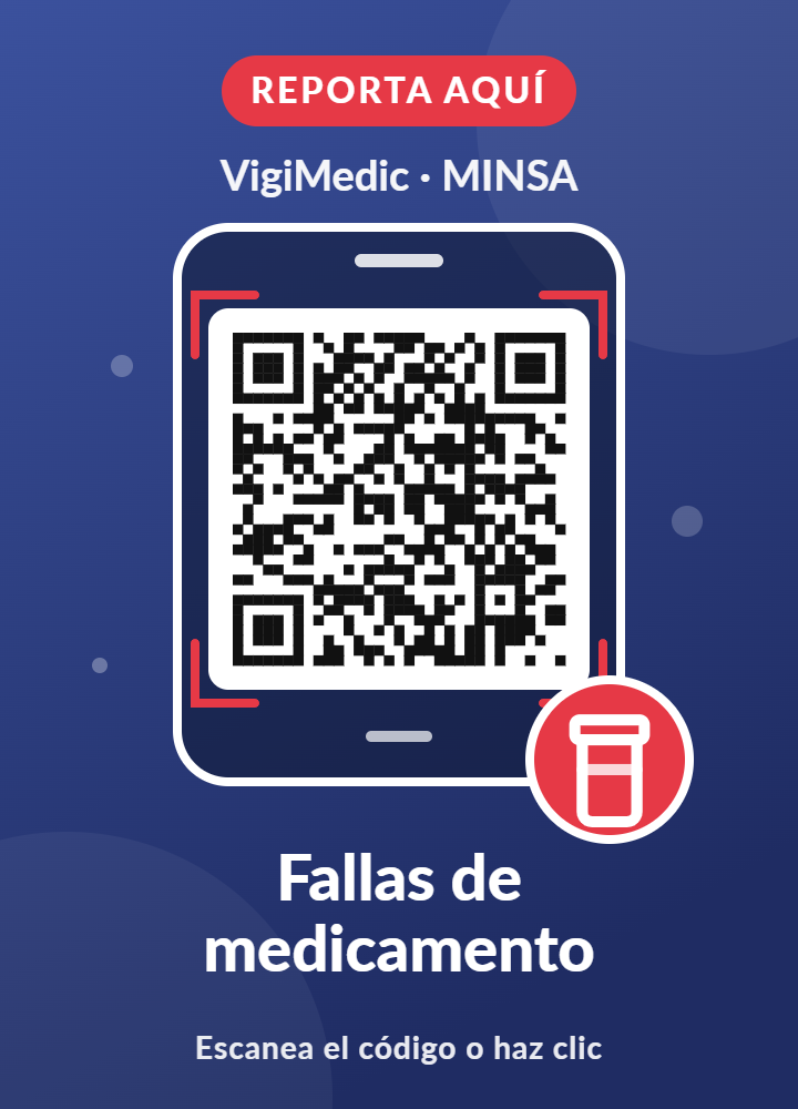Código QR VigiMedic — Haz click aquí para reportar tus fallas de medicamento en el MINSA